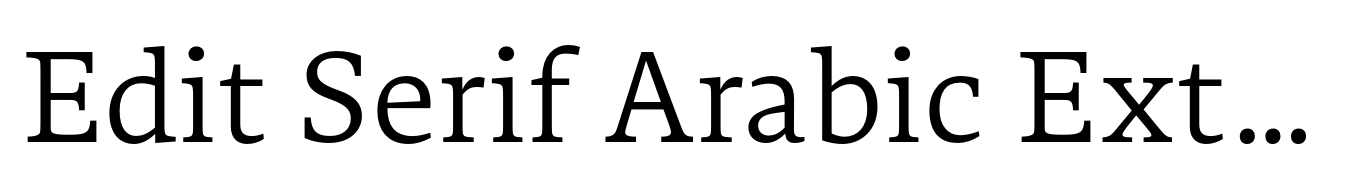 Edit Serif Arabic Extra Light